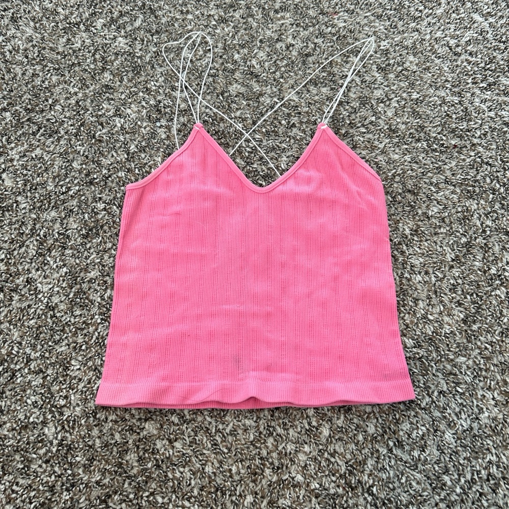 Full Tilt Pink Camisole with Strappy Design